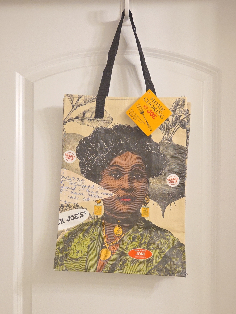 Trader Joe's Reusable Tote Bag - Cream & Black